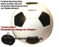 Preview: Großspardose Fußball weiß/ schwarz mit großen Spardosenschloss Maße ca.: D= 20 cm A
