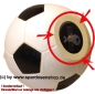 Preview: Großspardose Fußball weiß/ schwarz mit großen Spardosenschloss Sonderverkauf B