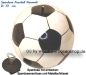 Preview: Spardose Fussball Keramik weiß / schwarz D