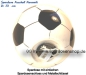 Preview: Spardose Fussball Keramik weiß / schwarz E