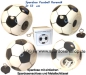 Preview: Spardose Fussball Keramik weiß / schwarz Gesamt