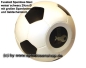 Preview: Großspardose Fußball weiß/ schwarz mit großen Spardosenschloss Maße ca.: D= 20 cm C