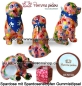 Preview: Spardose Spartier Pomme Pidou Hund Benno rosa Keramik Gesamt