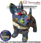 Preview: Spardose Spartier Pomme Pidou Hund Bommer blau Keramik B