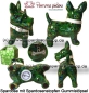 Preview: Spardose Spartier Pomme Pidou Hund Bommer dunkelgrün Keramik Gesamt