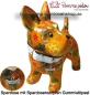 Preview: Spardose Spartier Pomme Pidou Hund Bommer orange Keramik B