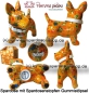 Preview: Spardose Spartier Pomme Pidou Hund Bommer orange Keramik Gesamt