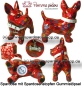 Preview: Spardose Spartier Pomme Pidou Hund Bommer rot Keramik Gesamt
