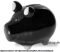 Preview: Sparschwein Kleinsparschwein ohne Design Blanko schwarz Keramik A