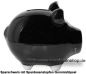 Preview: Sparschwein Kleinsparschwein ohne Design Blanko schwarz Keramik C