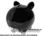 Preview: Sparschwein Kleinsparschwein ohne Design Blanko schwarz Keramik D