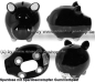 Preview: Sparschwein Kleinsparschwein ohne Design Blanko schwarz Keramik Gesamt