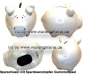 Preview: Sparschwein Kleinsparschwein ohne Design Blanko weiß Keramik Gesamt
