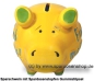 Preview: Sparschwein 3D Design Einfach mal Danke gelb Keramik B