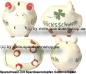 Preview: Sparschwein Kleinsparschwein 3D Design Glücksschwein Keramik Gesamt