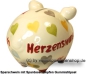 Preview: Sparschwein Kleinsparschwein 3D Design Herzenswunsch D