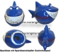 Preview: Spardose Spartier Monsterhai 3D Design Immobilien-Hai Keramik Gesamt