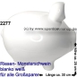 Preview: Sparschwein riesengroßes Monster Sparschwein 3D Design Blanko weiß Keramik C