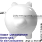 Preview: Sparschwein riesengroßes Monster Sparschwein 3D Design Blanko weiß Keramik D
