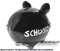 Preview: Sparschwein Kleinsparschwein 3D Design Schwarzgeld D