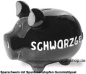 Preview: Sparschwein mittelgroßes Sparschwein 3D Design Schwarzgeld Keramik A
