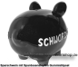 Preview: Sparschwein mittelgroßes Sparschwein 3D Design Schwarzgeld Keramik D