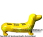 Preview: Spardose Spartier Spardackel gelb mit Design - Sonne - Strand - Meer - Keramik C