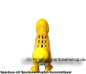 Preview: Spardose Spartier Spardackel gelb mit Design - Sonne - Strand - Meer - Keramik D