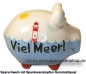Preview: Sparschwein Kleinsparschwein 3D Design Viel Meer! Keramik C