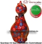 Preview: Spardose Spartier Pomme Pidou Katze Caramel rot mit Blumen Keramik B