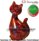 Preview: Spardose Spartier Pomme Pidou Katze Caramel rot mit Blumen Keramik C