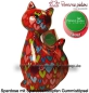 Preview: Spardose Spartier Pomme Pidou Katze Caramel rot mit Herzen Keramik A