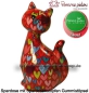 Preview: Spardose Spartier Pomme Pidou Katze Caramel rot mit Herzen Keramik C