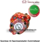 Preview: Spardose Spartier Pomme Pidou Katze Caramel rot mit Herzen Keramik E