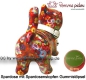 Preview: Spardose Spartier Pomme Pidou Katze Kitty rot mit Blumen Keramik D