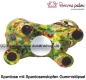 Preview: Spardose Spartier Pomme Pidou Katze Kitty hellgrün mit Blumen Keramik E