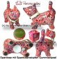 Preview: Spardose Spartier Pomme Pidou Katze Kitty rosa mit Herzen Keramik Gesamt