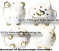 Preview: Sparschwein mittelgroßes Sparschwein 3D Design Hochzeit Keramik Gesamt
