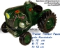 Preview: Trecker Traktor Peace Spardose grün Kunststein A