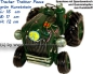 Preview: Trecker Traktor Peace Spardose grün Kunststein B