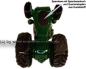 Preview: Trecker Traktor Peace Spardose grün Kunststein F