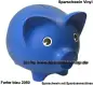 Preview: Sparschwein Vinyl Kunststoff Farbvariante blau C