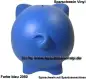 Preview: Sparschwein Vinyl Kunststoff Farbvariante blau D