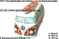 Preview: Spardose Auto VW T1 Samba Bus Bulli Bubble mit Surfbrett B