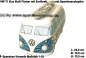 Preview: Spardose Auto VW T1 Samba Bus Bulli Flower mit Surfbrett B