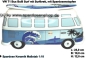 Preview: Spardose Auto VW T1 Samba Bus Bulli Surf mit Surfbrett C