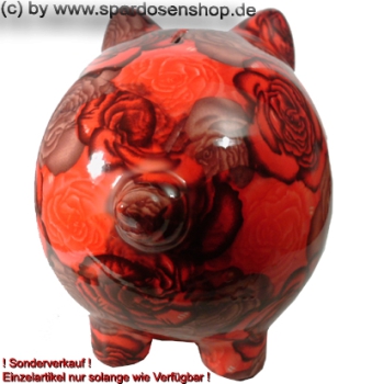 Sparschwein Blumendekor Keramik extra Groß D