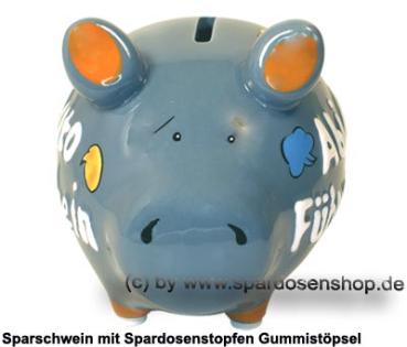 Sparschwein Kleinsparschwein 3D Design Abi Auto Führerschein Keramik B
