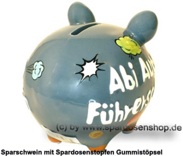 Sparschwein Kleinsparschwein 3D Design Abi Auto Führerschein Keramik D