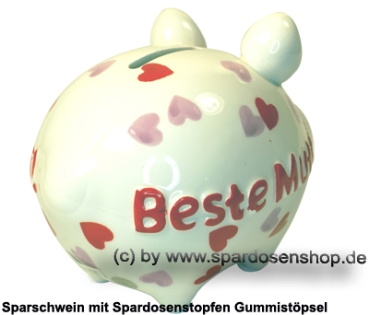 Sparschwein Kleinsparschwein 3D Design Beste Mutti! Keramik D